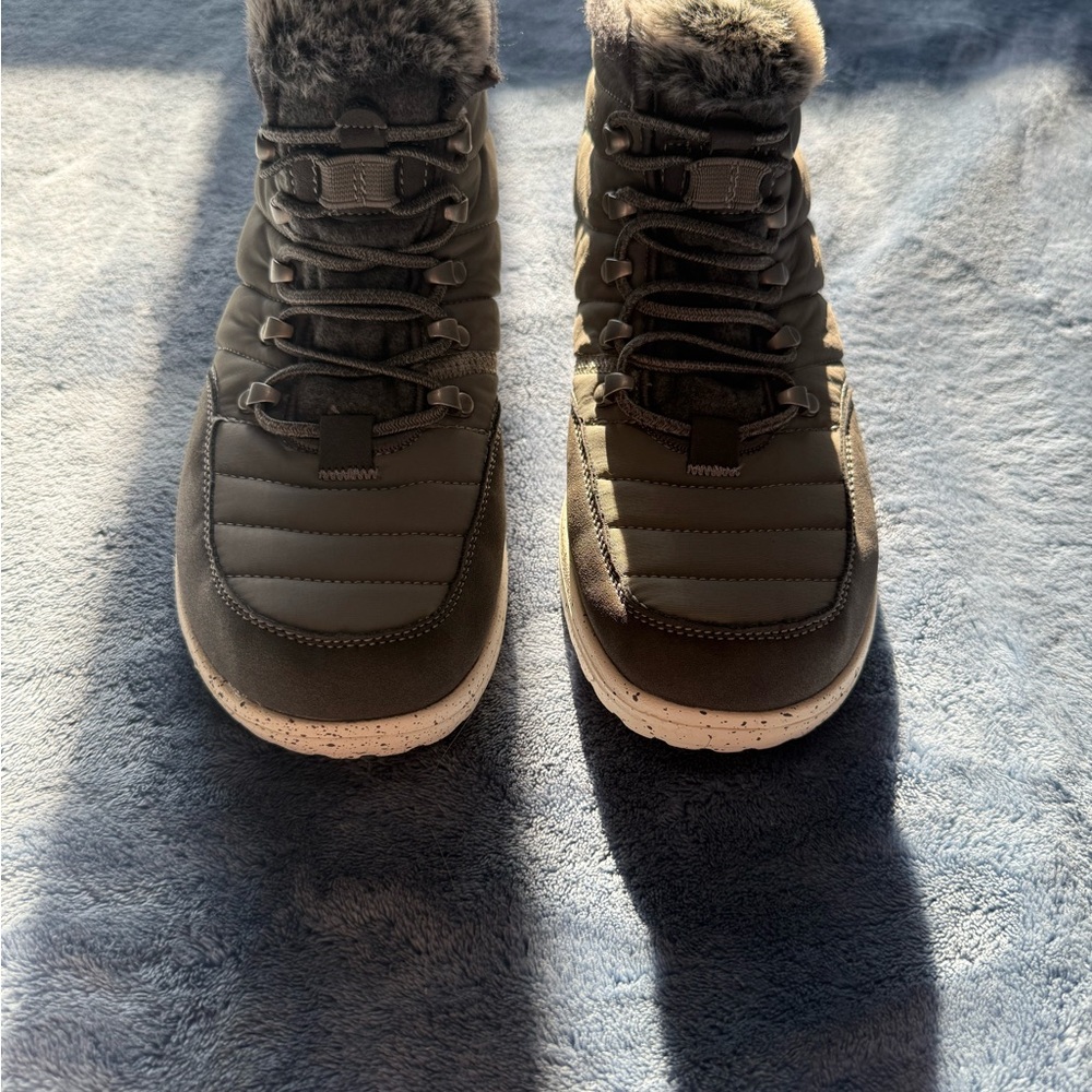 Hey Dude Gray Fur-Lined Shoes